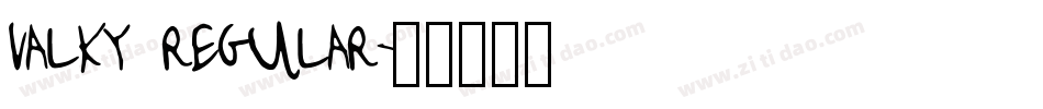 valky regular字体转换